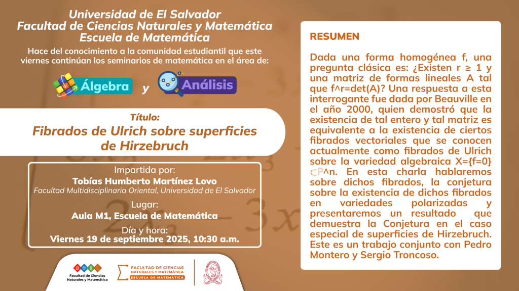 seminario del área de Álgebra y Análisis