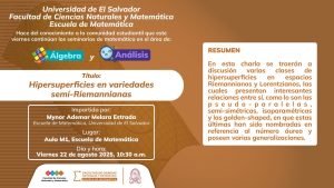 Seminarios del área de Álgebra y Análisis.