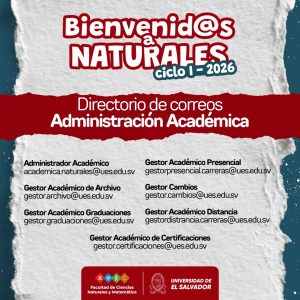 Directorio de correos de la Administración Académica