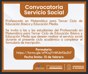 Convocatoria Servicio Social