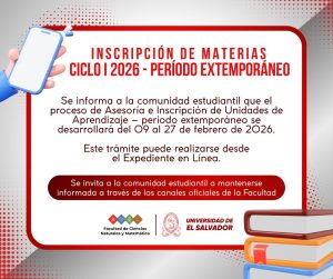 Inscripción Extemporánea – Ciclo I 2026