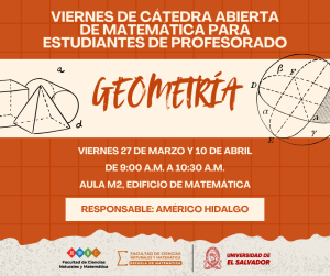 Sesiones de Cátedra Abierta de matemática para estudiantes de profesorado
